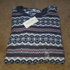 SONOMA Mens XXL striped sweater ski sweater G2